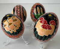 Mushroom Design Pysanka by Iris