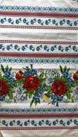 Floral Kitchen Towel - red embroidery