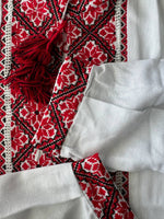 Linen Men`s Vyshyvanka (red on white)