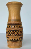 Wooden Vase with inlay, carving