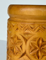 Carved Wooden Vase/Pencil holder