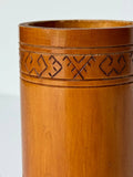 Carved Wooden Vase/pencil holder