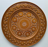 Carved Wooden Plate - Signed