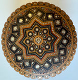 Large Round Wooden Box with inlay