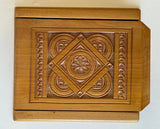 Small Square Carved Wooden Box