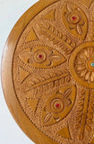 Medium Round Carved Wooden Box