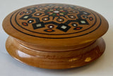 Mini Round Wooden Box with inlay