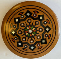 Mini Round Wooden Box with inlay