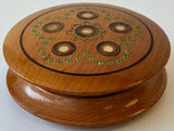 Mini Round Wooden Box with inlay