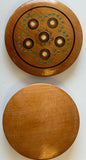 Mini Round Wooden Box with inlay