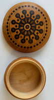 Small Round Wooden Box with inlay (Vintage)