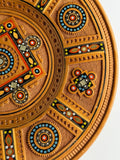 Wooden Plate with Inlay, carving