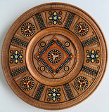 Wooden Plate with Inlay, carving