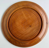 Wooden Plate with Inlay, carving