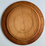 Wooden Plate "Sunflowers" with Inlay, carving