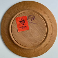 Wooden Plate with Inlay, carving