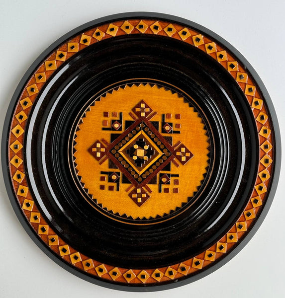 Wooden Plate with inlay (Soviet Era)