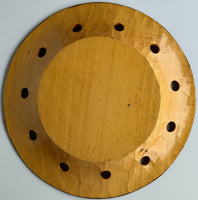 Carved 60th Wooden Plate