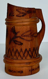 Wooden Burned Design Pitcher