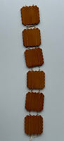 Wooden Inlay - 6 squares for belt or pendants or ornaments