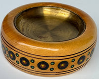 Wooden Trinket Bowl/Ash Tray with inlay