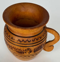 Wooden Burned Design Mini-Cup