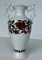 Embroidery Rose Design Vase - Porcelain