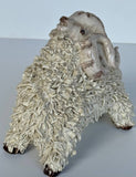 Glazed Ceramic Ram "Baran" in white