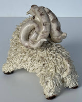 Glazed Ceramic Ram "Baran" in white