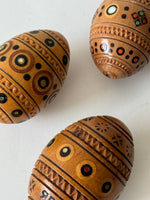 Wooden Inlay Pysanky (set of 3)