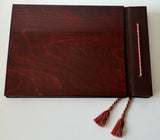 Carved, Painted Wooden Photo album (signed, unused)