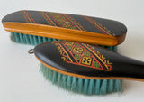 Finely Carved Painted Wooden Brushes (set of 2)