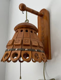 Wooden Carved Hutsul Light Fixture