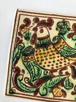 4" Square Kosiv tile - Rooster