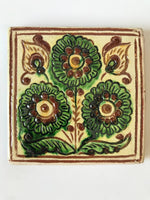 4" Square Kosiv tile - Sunflowers