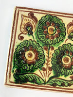 4" Square Kosiv tile - Sunflowers