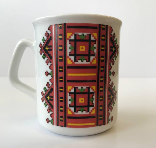 Embroidered coffee mug