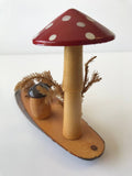 Mushrooms on wood decoration