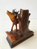 Wooden Deer sculpture