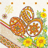 WHITE HUTSUL PYSANKA NAPKINS 13x13