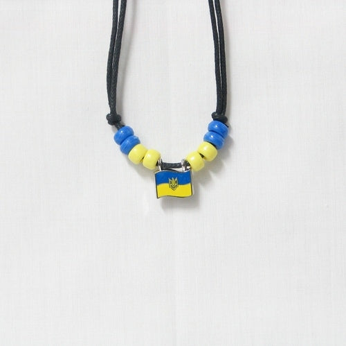 Necklace - Ukrainian Flag with Tryzub