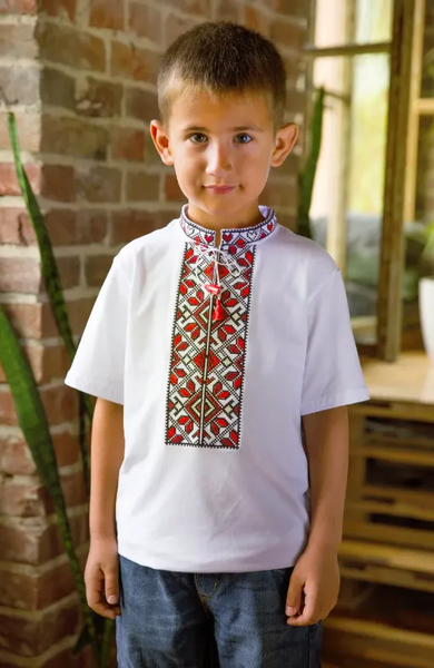 Boys Podilska short sleeved shirt red