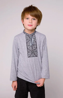 Boys Podilska long sleeved shirt grey on grey