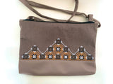 Embroidered Khaki Purse