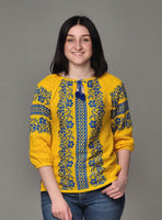 Marigold and Blue Knit Sweater