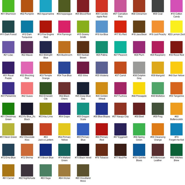 Colorama Dye Chart - FREE Download