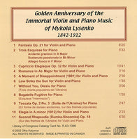 The Immortal Music of M. Lysenko