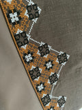 Embroidered Khaki Purse