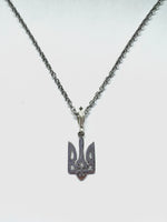 Silver Tryzub with 18" Chain