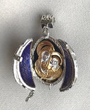 Blue Locket with Icon inside